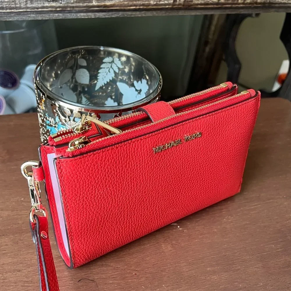 Michael Kors double zipper wristlet / wallet